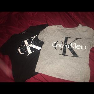 Calvin Klein short sleeve crop tops
